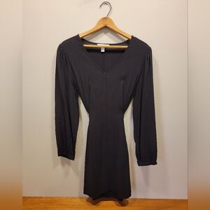 Nine West Knot Back Long Sleeve Dress in Mineral Black Size Large